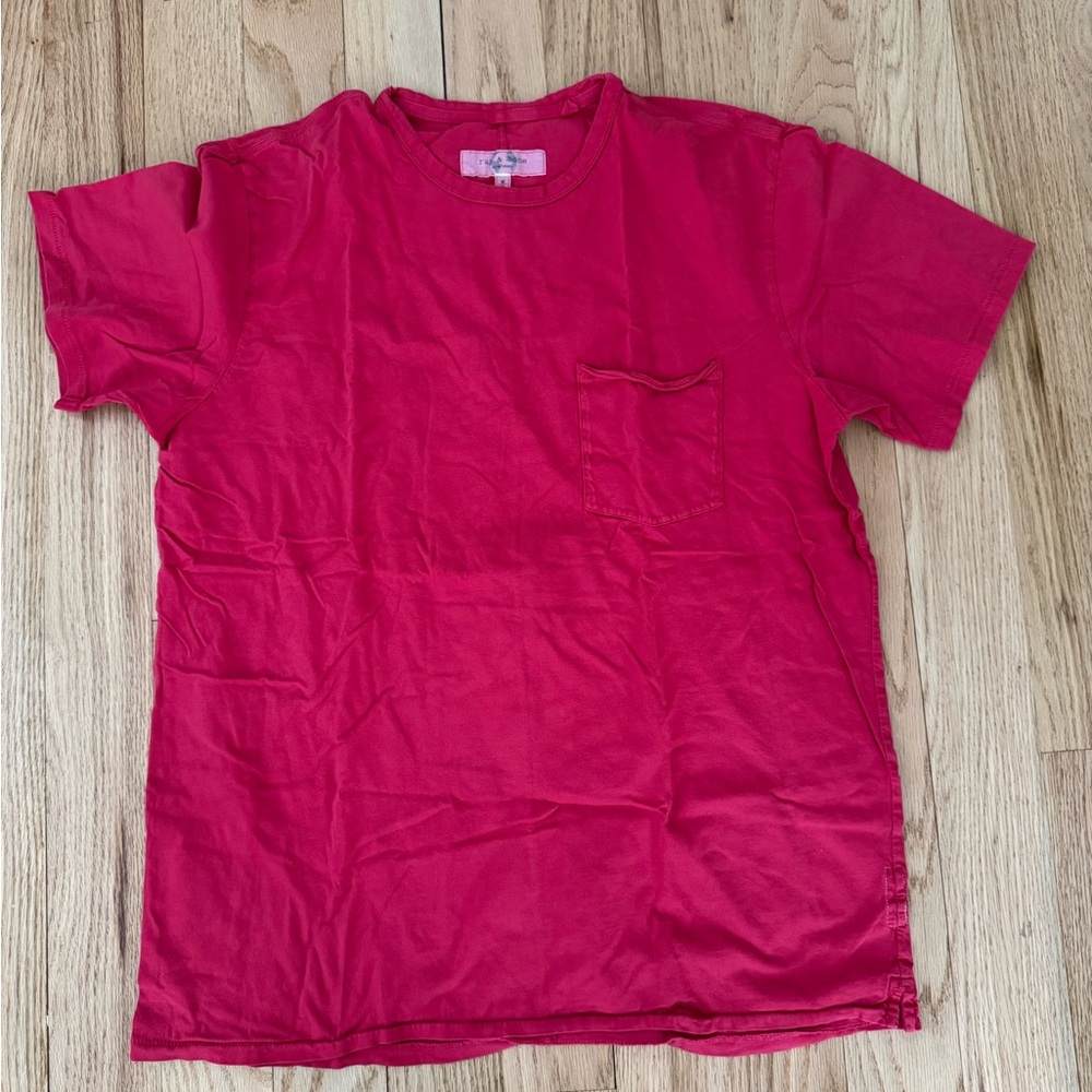 rag & bone Red Short Sleeve Tee